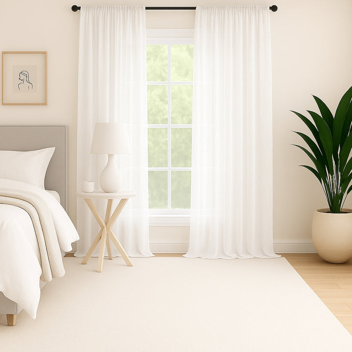 Beachland Parchment readymade curtains