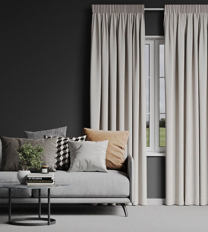Lunar Blockout Sand readymade curtains