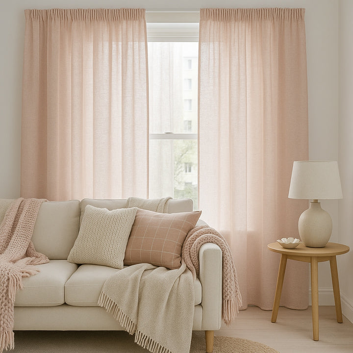 Mira Blush readymade curtains