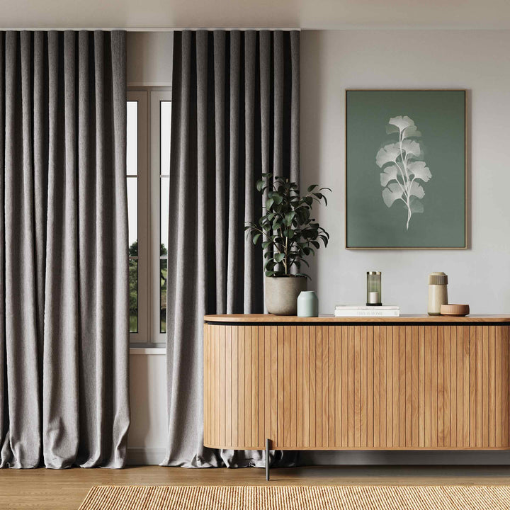 Poise (Recycled/Eco friendly) Pepper readymade curtains