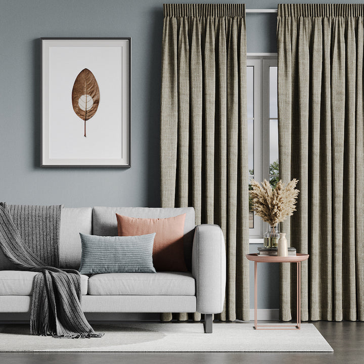 Santana B/O Lined Driftwood readymade curtains