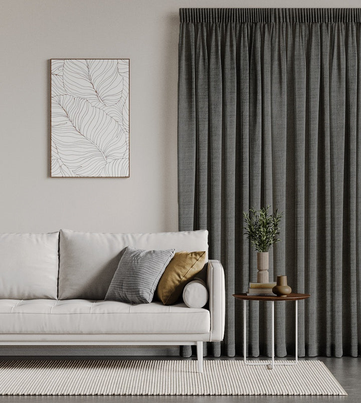 St Lucia Graphite readymade curtains