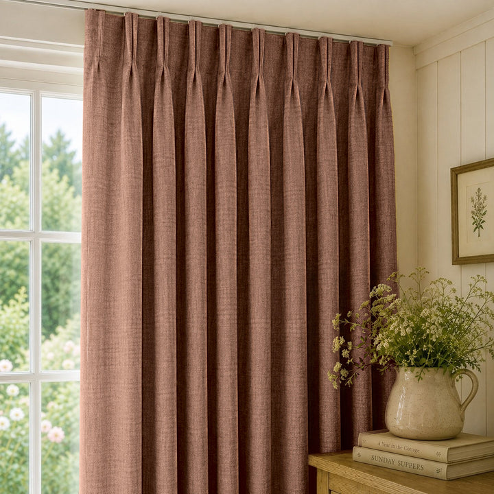 Soft Chenille Cantaloupe velvet curtains