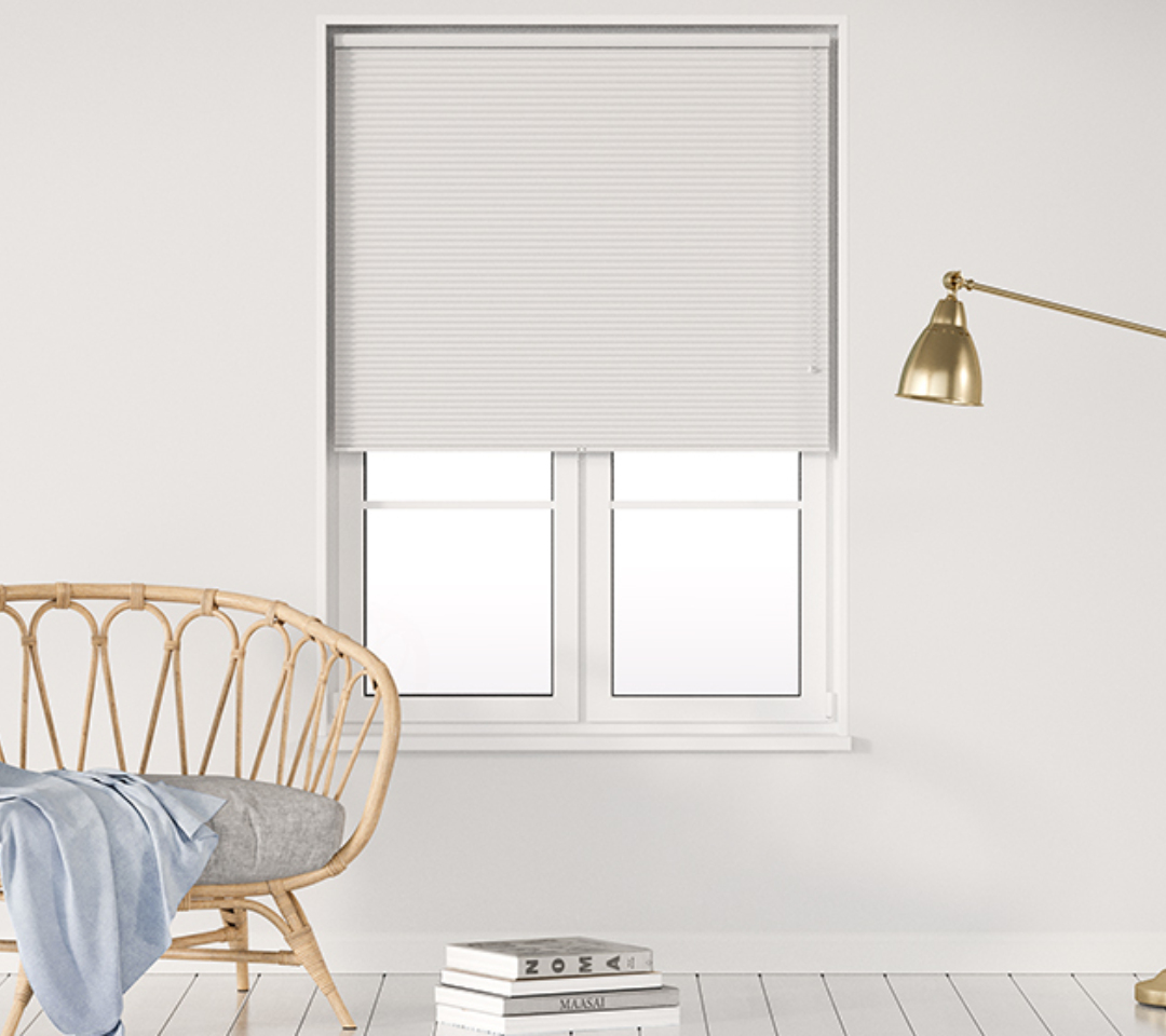 Honeycomb Blockout blinds in bright room with modern furnature