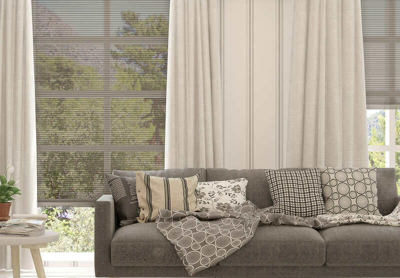 sheer honeycomb blinds lounge