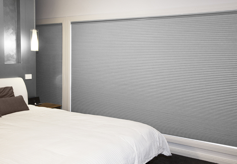 Honeycomb Blockout blinds in bedroom space