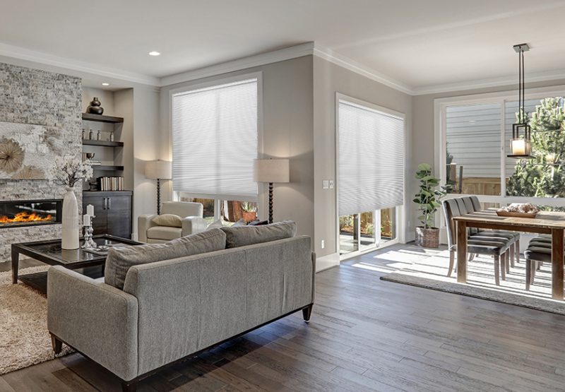 Honeycomb Light filter blind in modern designed living room